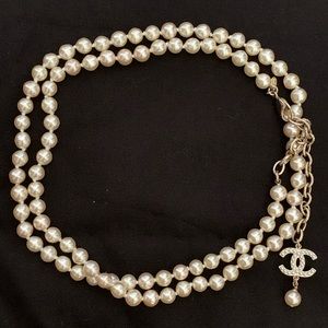 CHANEL SS12 Pearl Chain Belt / Necklace